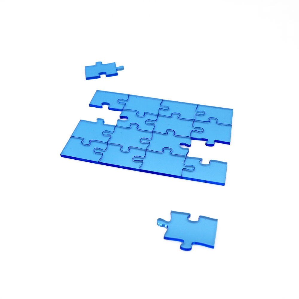 Blue Acrylic 16 Piece Stoner Puzzle
