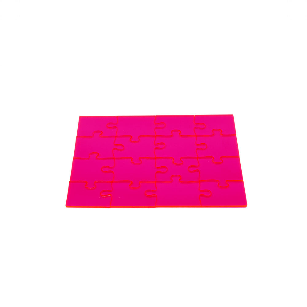 Hot Pink Acrylic 16 Piece Stoner Puzzle