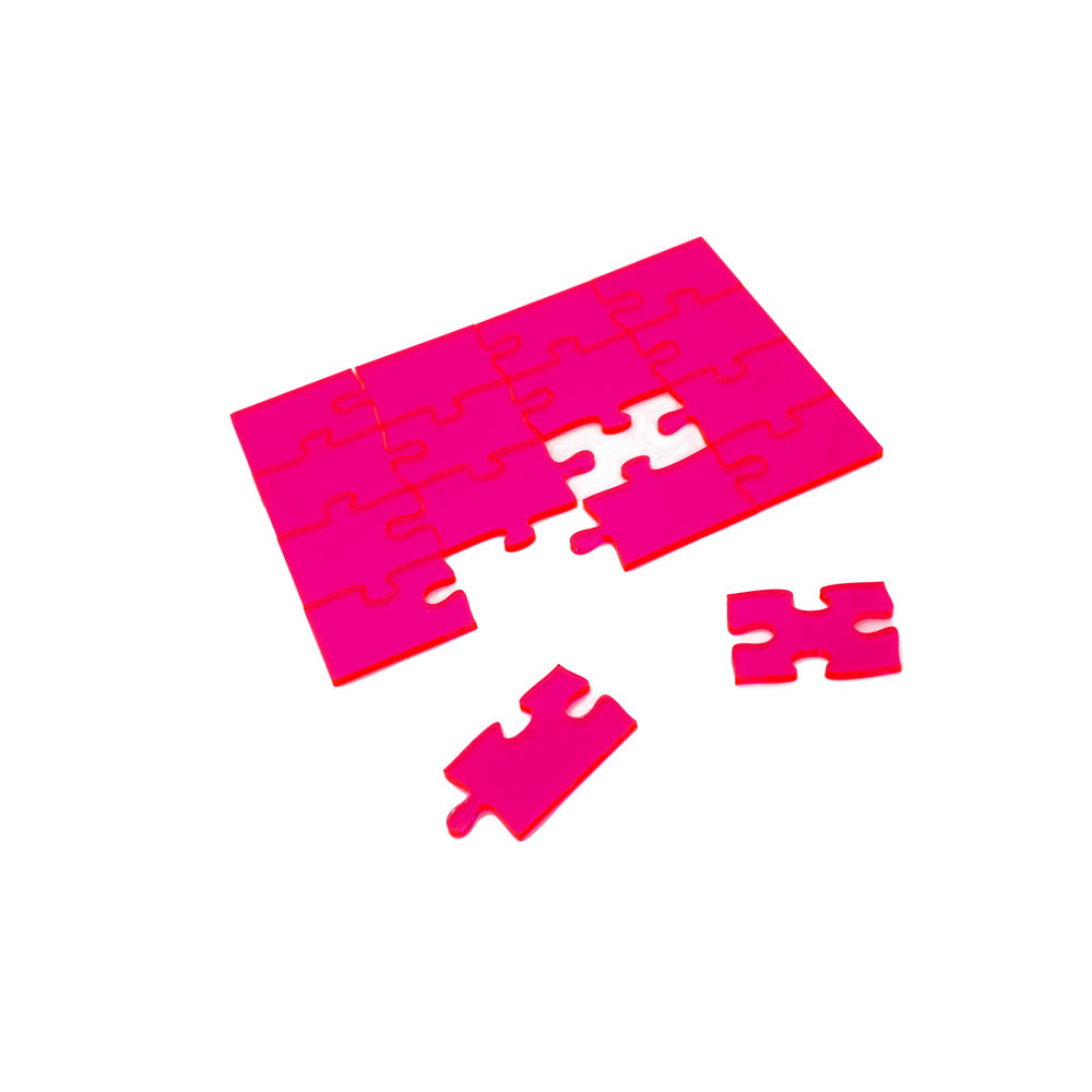 Hot Pink Acrylic 16 Piece Stoner Puzzle