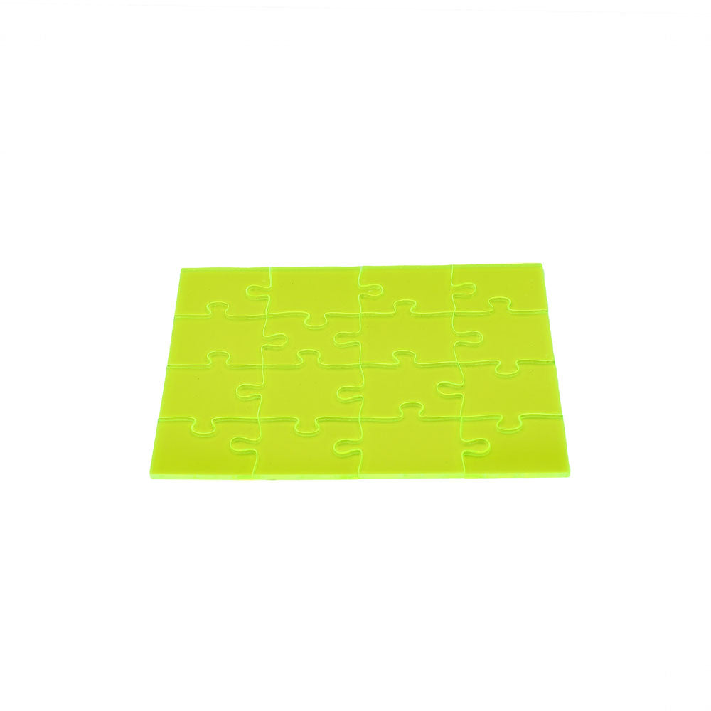 Yellow-Green Acrylic 16 Piece Stoner Puzzle