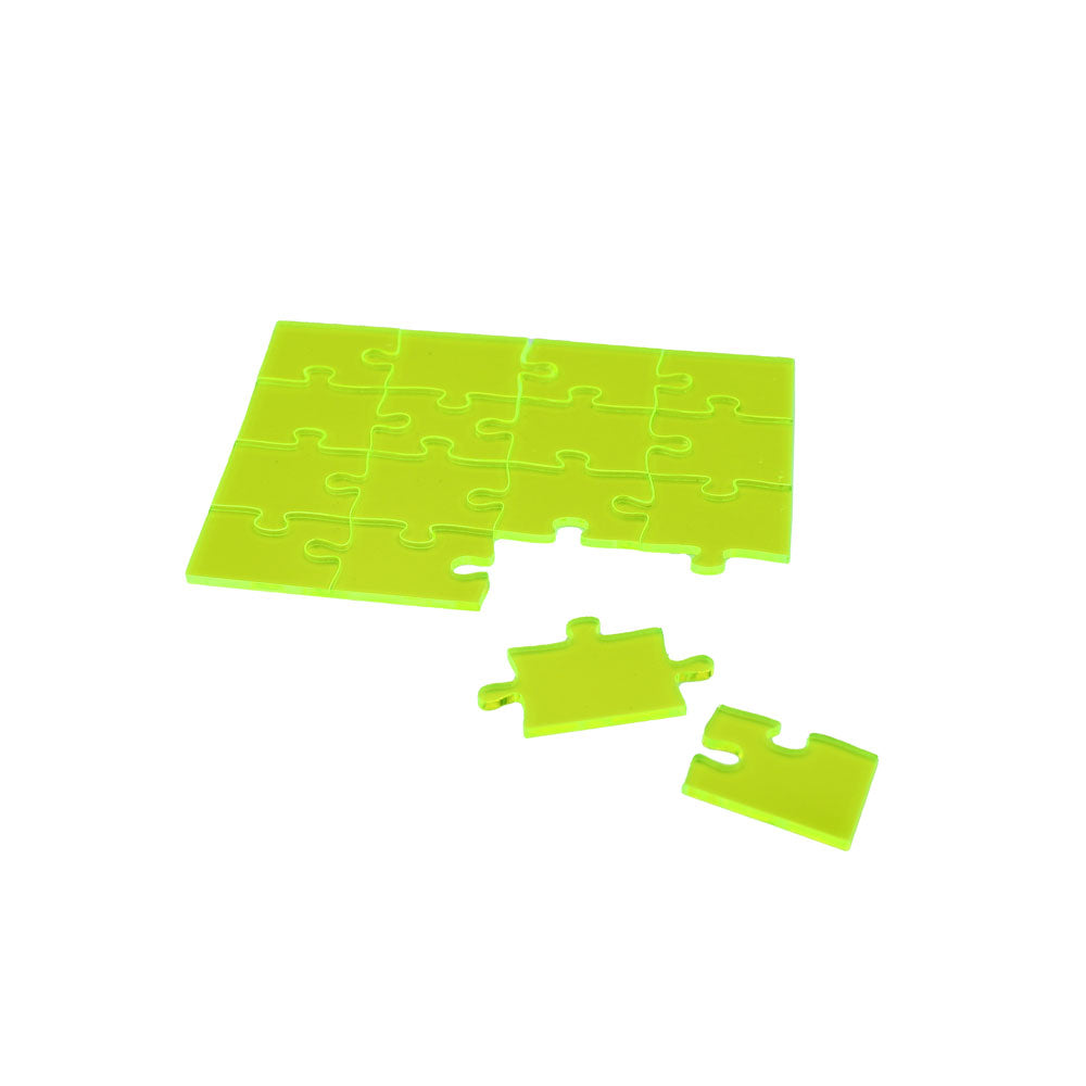 Yellow-Green Acrylic 16 Piece Stoner Puzzle