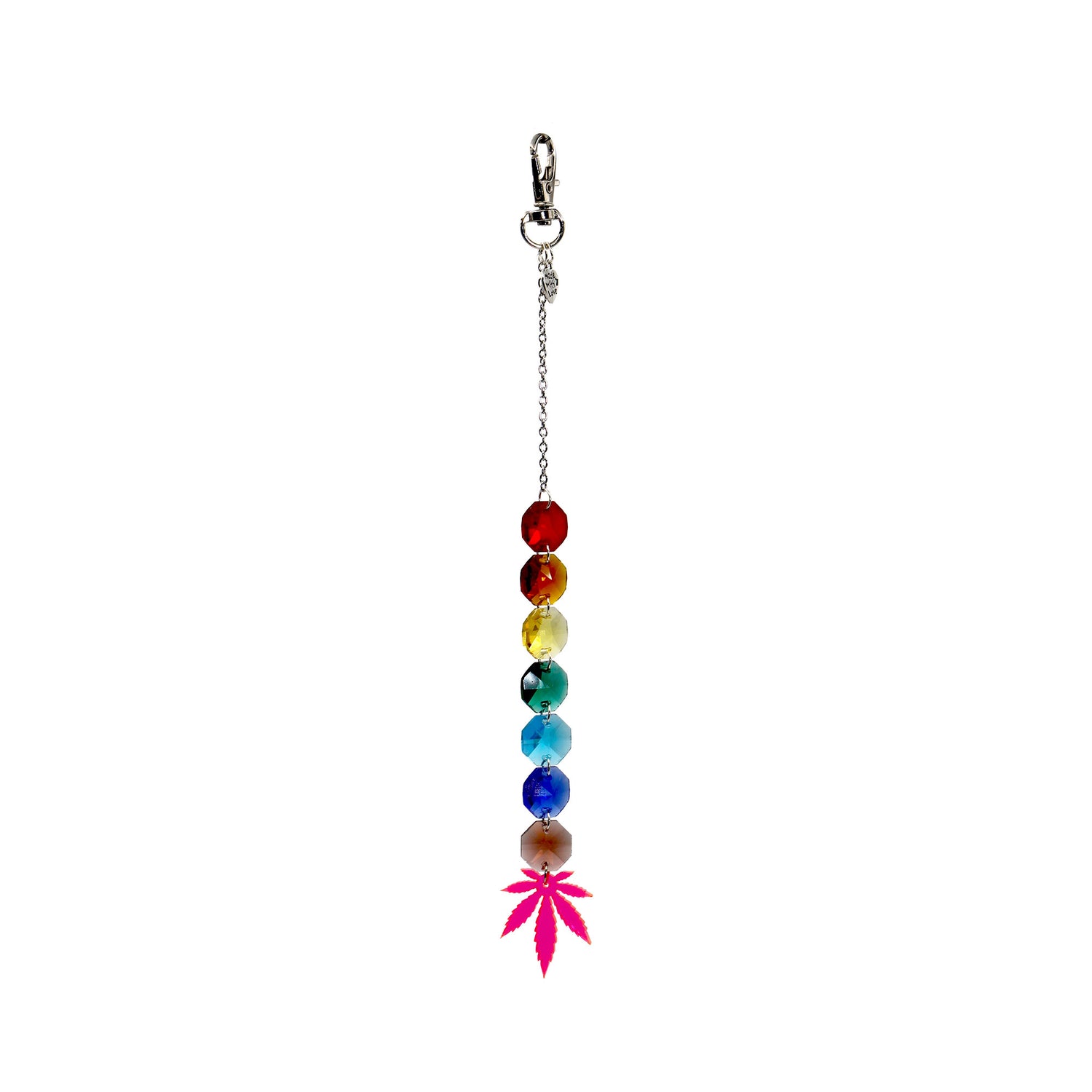 Rainbow Pink Leaf Sun Catcher
