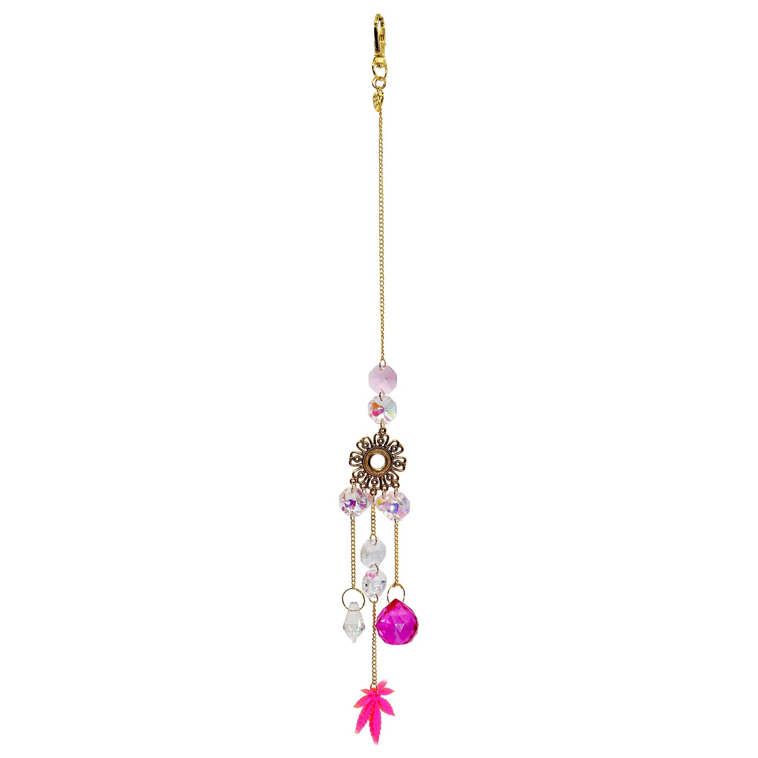 Triple Strand Leaf Sun Catcher Gold Chain