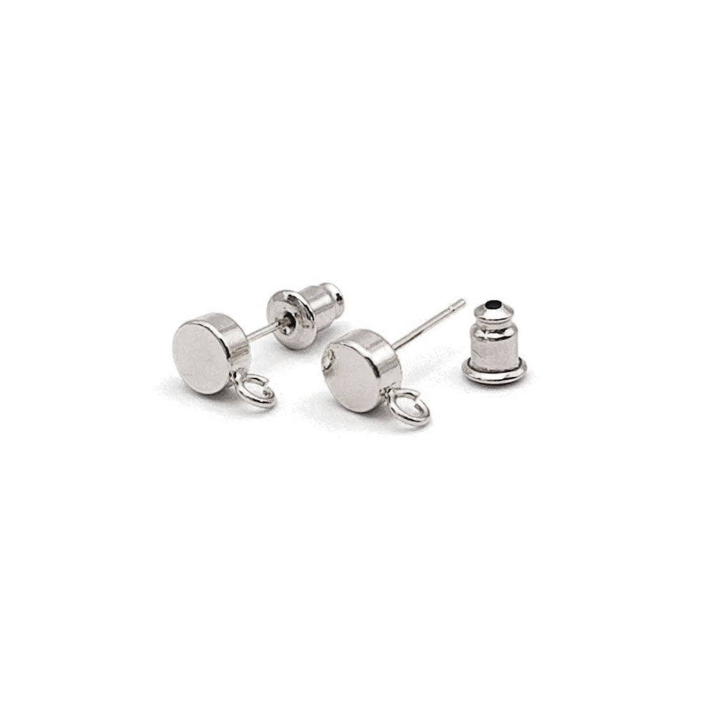 18k Platinum-plated 925 Silver Earring Studs